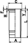cilindro įvorė - 89399110 KOLBENSCHMIDT