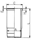 cilindro įvorė - 89443110 KOLBENSCHMIDT