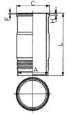 cilindro įvorė - 89464110 KOLBENSCHMIDT
