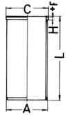Cylinder Sleeve - 89734190 KOLBENSCHMIDT