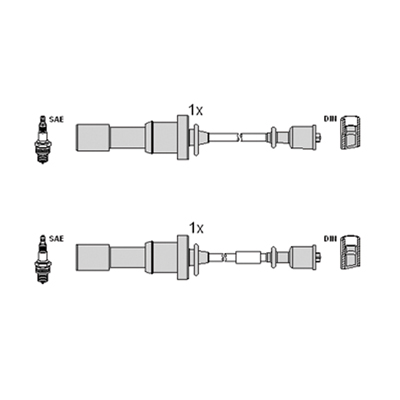 Ignition Cable Kit - 134376 HITACHI