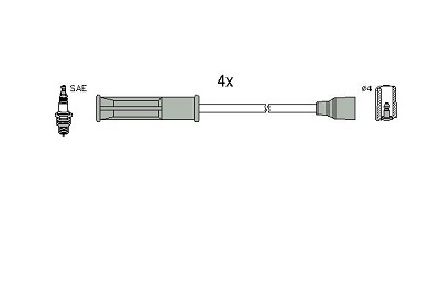 uždegimo laido komplektas - 134516 HITACHI