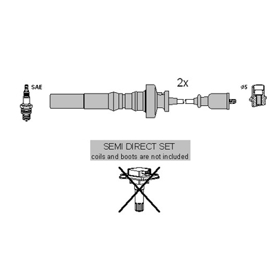 Kit cavi accensione - 134619 HITACHI