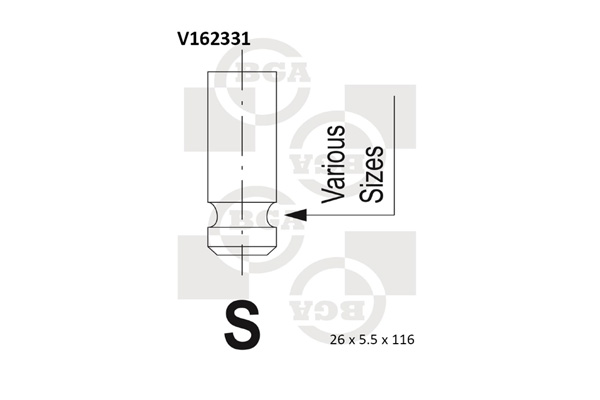Outlet valve - V162331 BGA