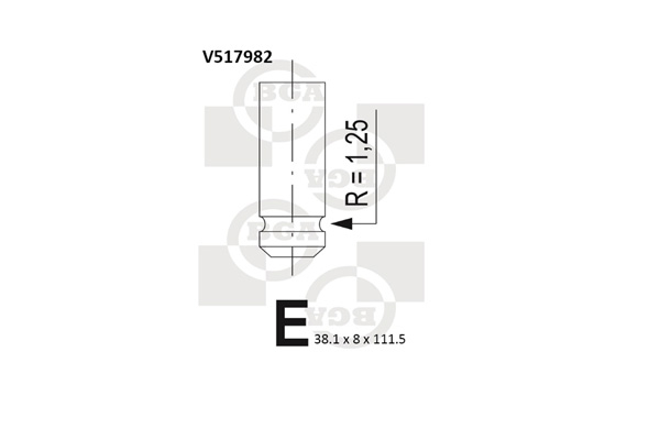 Valvola di aspirazione - V517982 BGA