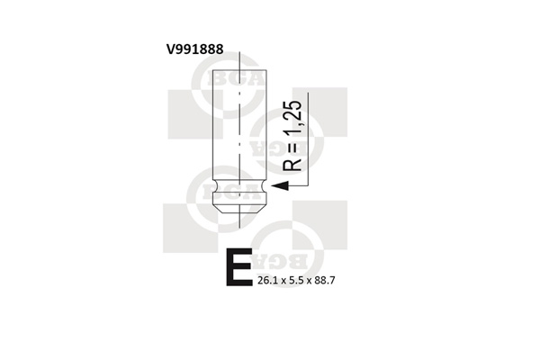 Outlet valve - V991888 BGA