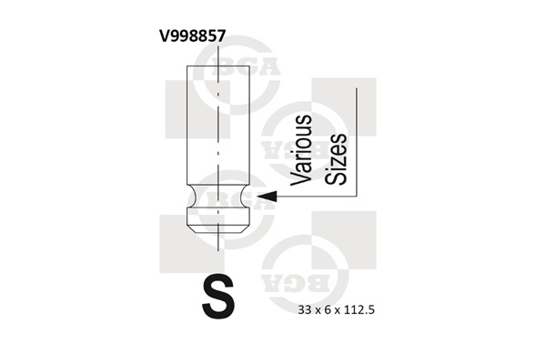 Valvola di aspirazione - V998857 BGA