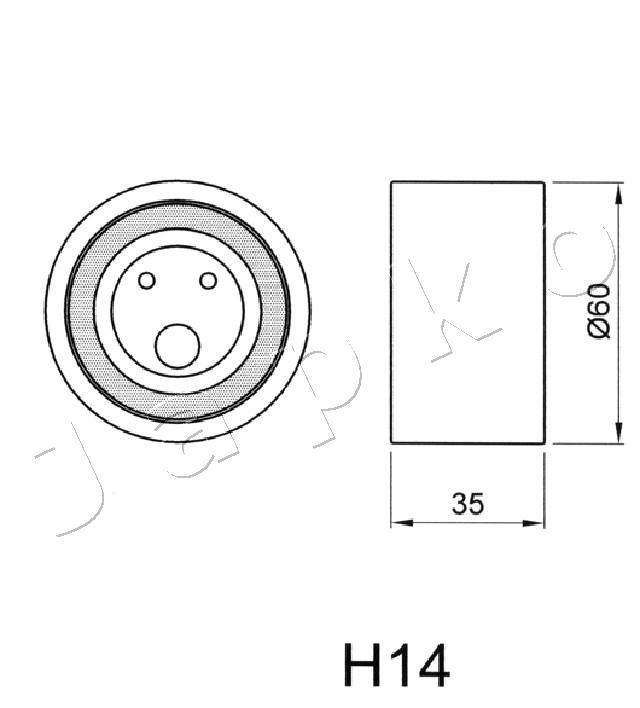 Tensioner, timing belt - 45H14 JAPKO