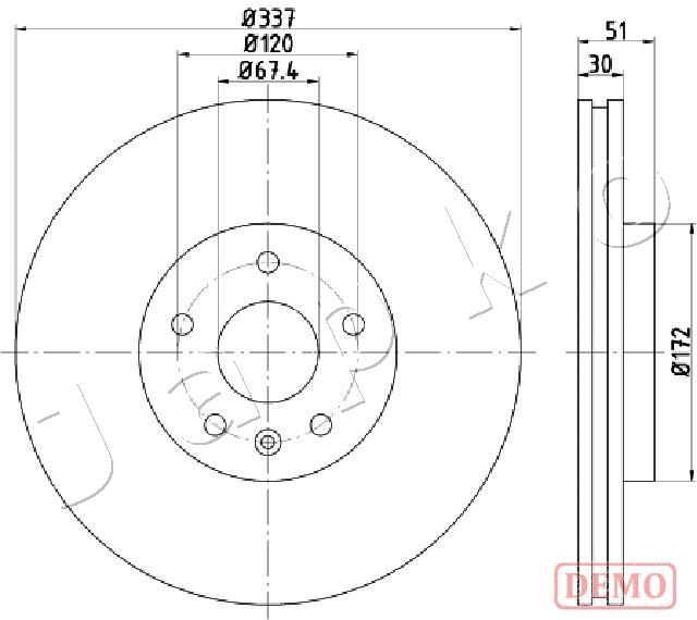 Bremsscheibe - 610323C JAPKO