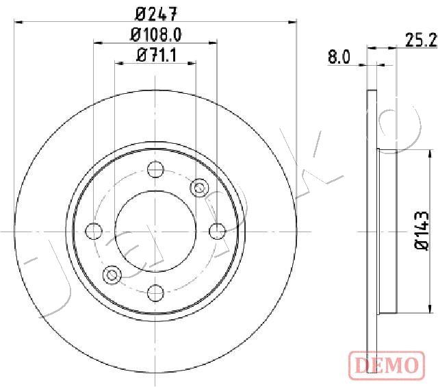 Brake Disc - 610615C JAPKO