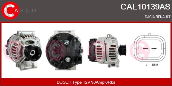 Alternator - CAL10139AS CASCO