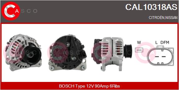 Alternator - CAL10318AS CASCO