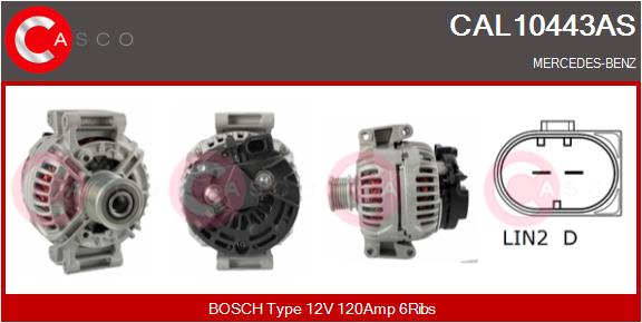 Alternatore - CAL10443AS CASCO