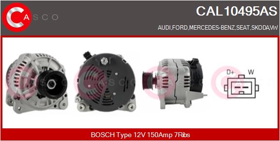 Alternator - CAL10495AS CASCO