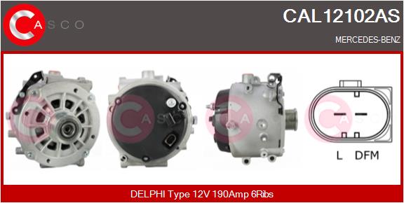 Alternator - CAL12102AS CASCO