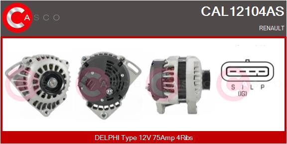 Alternatore - CAL12104AS CASCO