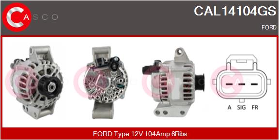 Alternator - CAL14104GS CASCO