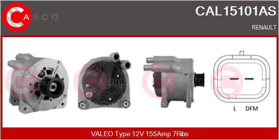 Alternatore - CAL15101AS CASCO