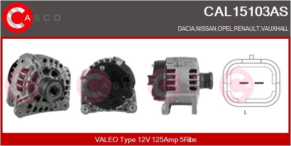 Alternator - CAL15103AS CASCO
