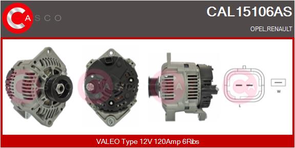 Alternatore - CAL15106AS CASCO