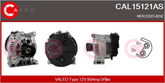 Alternator - CAL15121AS CASCO