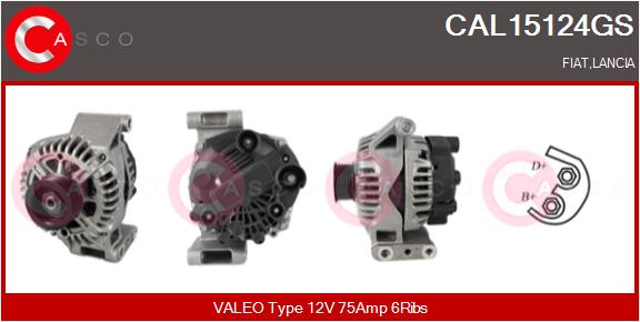 Alternator - CAL15124GS CASCO