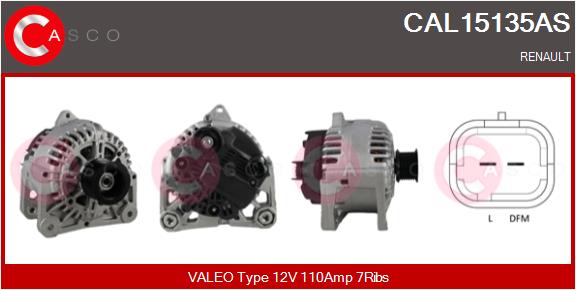 Alternatore - CAL15135AS CASCO