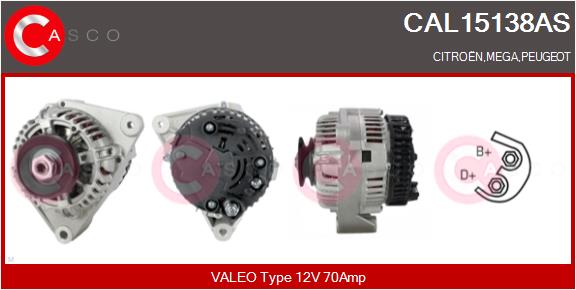 Alternator - CAL15138AS CASCO