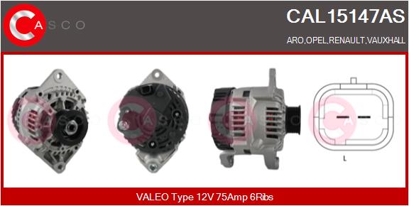 Alternatore - CAL15147AS CASCO