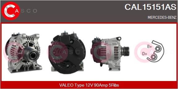 Alternatore - CAL15151AS CASCO