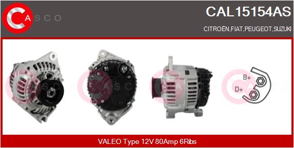 Alternator - CAL15154AS CASCO