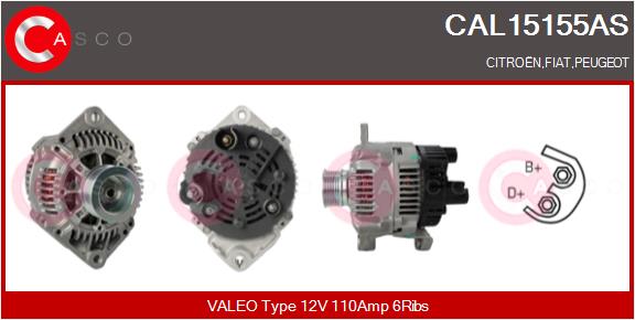 Alternator - CAL15155AS CASCO