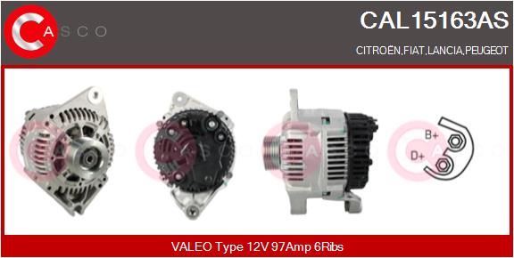 Alternator - CAL15163AS CASCO