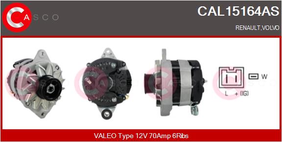 Alternator - CAL15164AS CASCO