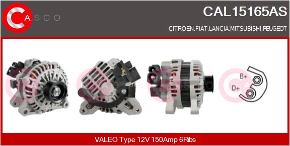 Alternator - CAL15165AS CASCO