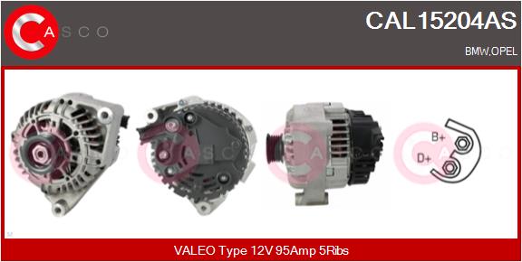 Alternator - CAL15204AS CASCO