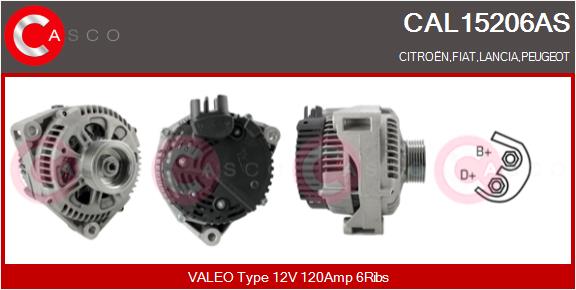 Alternatore - CAL15206AS CASCO