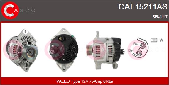 Alternator - CAL15211AS CASCO