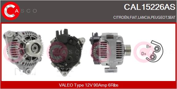 Alternatore - CAL15226AS CASCO