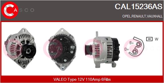Alternatore - CAL15236AS CASCO