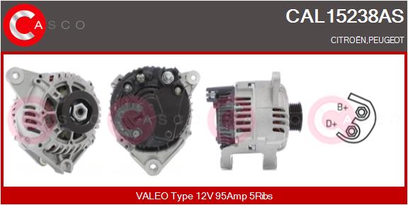 Alternator - CAL15238AS CASCO