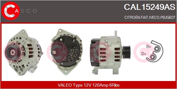 Alternator - CAL15249AS CASCO