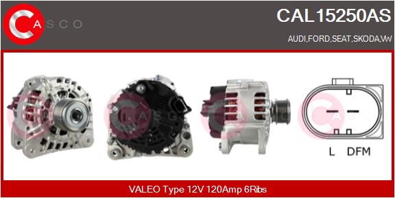 Alternator - CAL15250AS CASCO