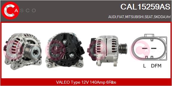 Alternator - CAL15259AS CASCO