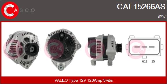 Alternatore - CAL15266AS CASCO