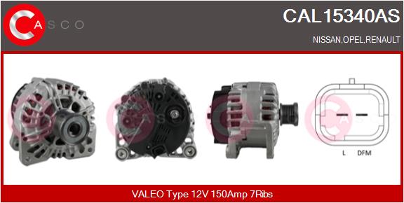 Alternator - CAL15340AS CASCO