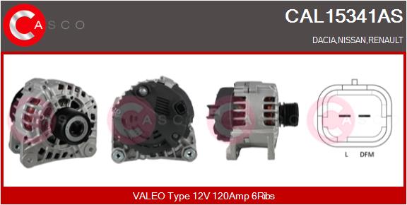 Alternator - CAL15341AS CASCO