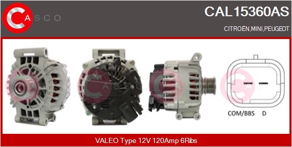 Alternator - CAL15360AS CASCO