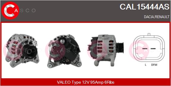 Alternator - CAL15444AS CASCO