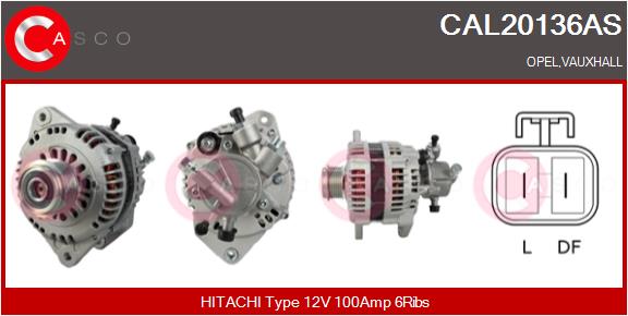Alternator - CAL20136AS CASCO